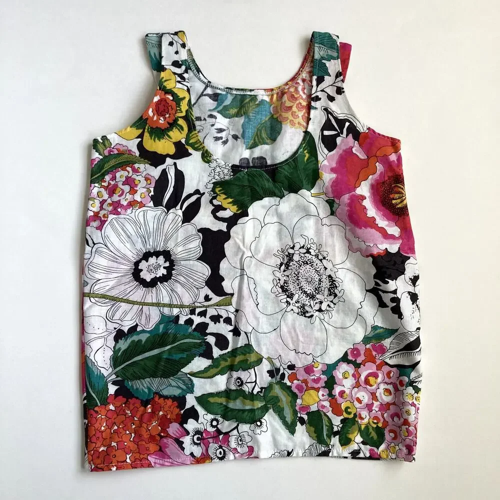 The Crafted Co Statement Collar Floral Sleeveless Top - 4T